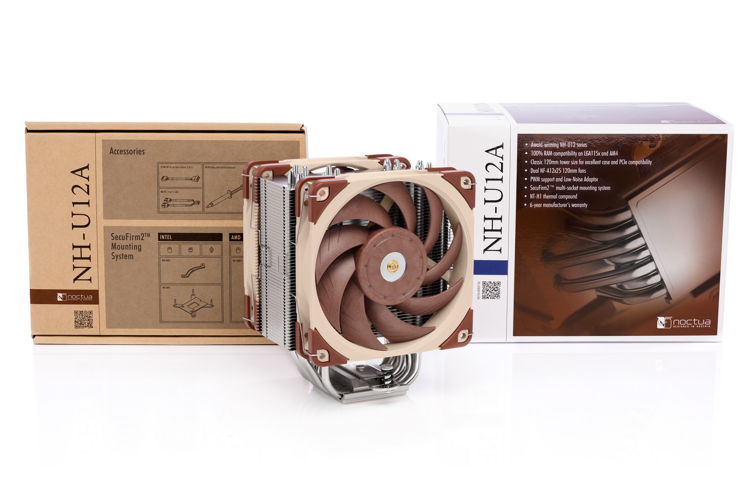 Noctua präsentiert den 120mm PremiumklasseKühler NHU12A