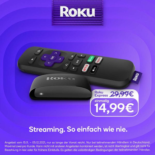 Roku kündigt günstige Black FridayAngebote für die Roku Express und