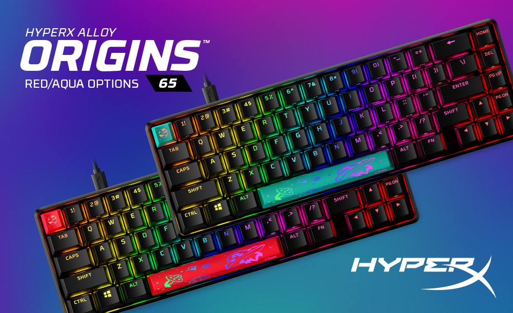 personalisierbarem – mit HyperX 65: Hartware Gaming-Tastatur Farbdesign mechanische launcht neue Alloy Origins