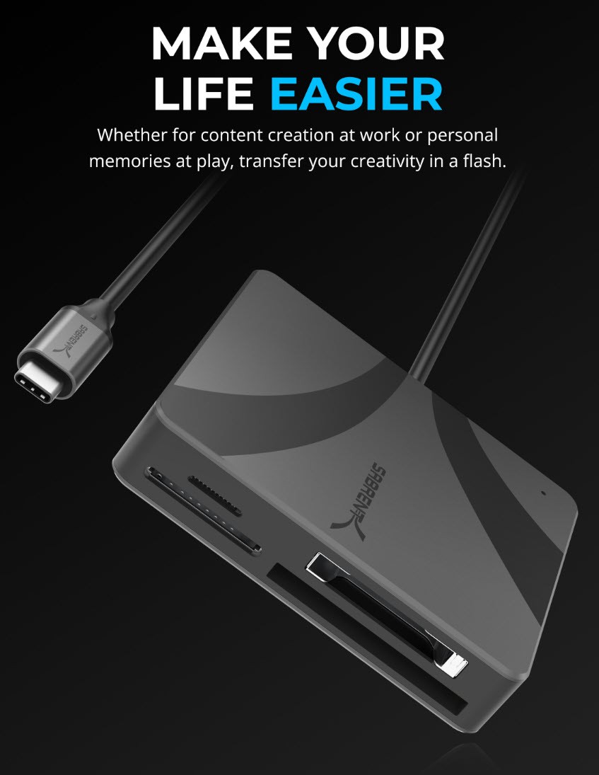 USB 3.0 Micro SD and SD Card Reader - Sabrent