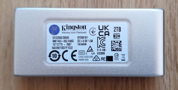 Kingston XS2000 Portable SSD - Rückseite