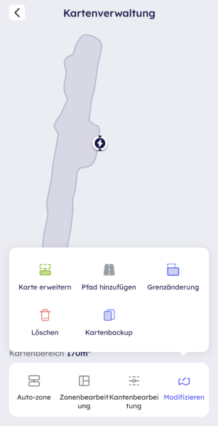 Anthbot Genie 800 - App Kartenverwaltung