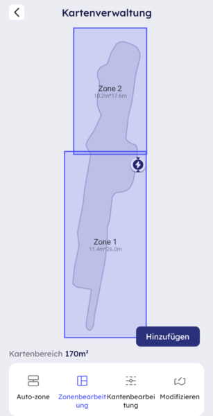 Anthbot Genie 800 - App Zonenbearbeitung